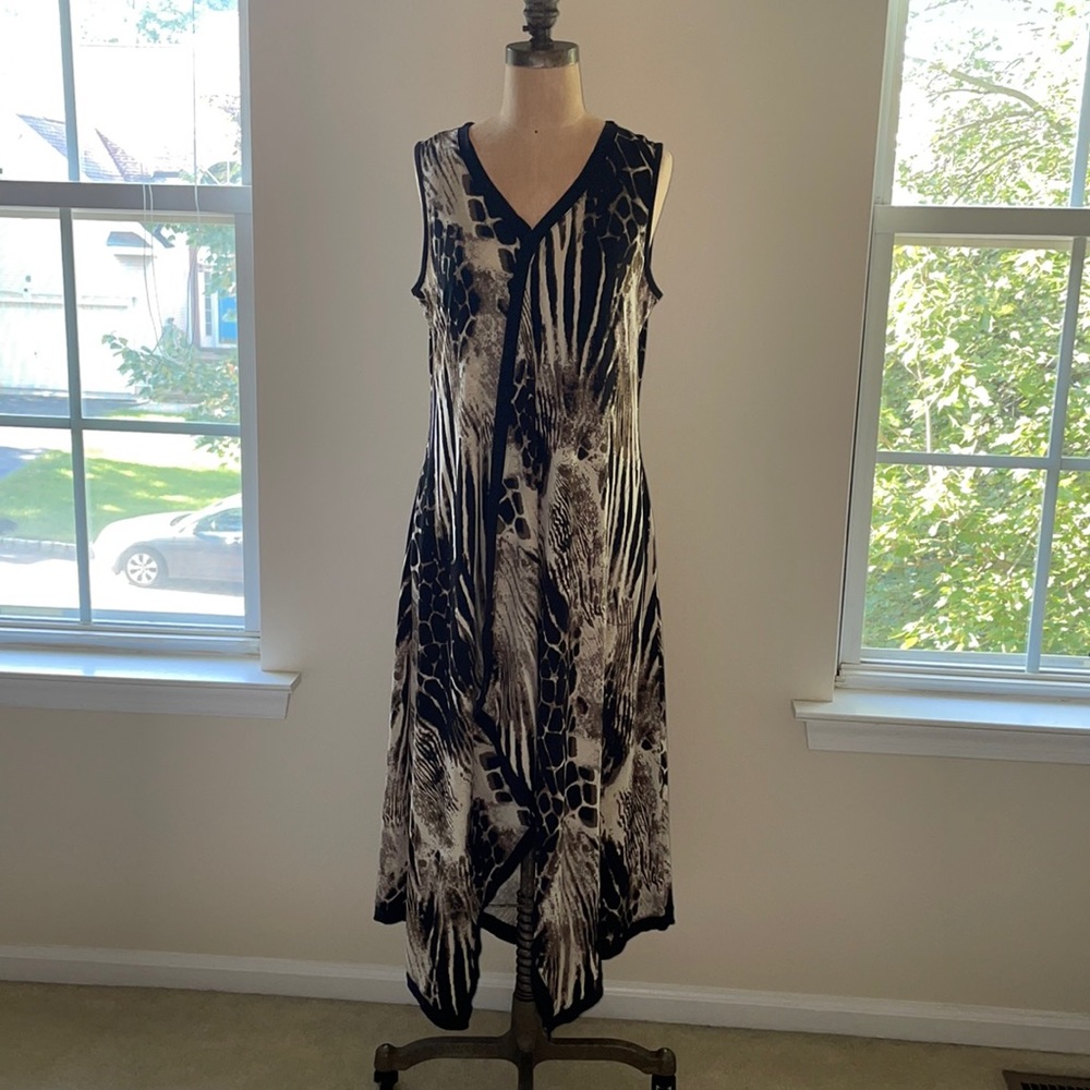 Soft surroundings animal print maxi dress